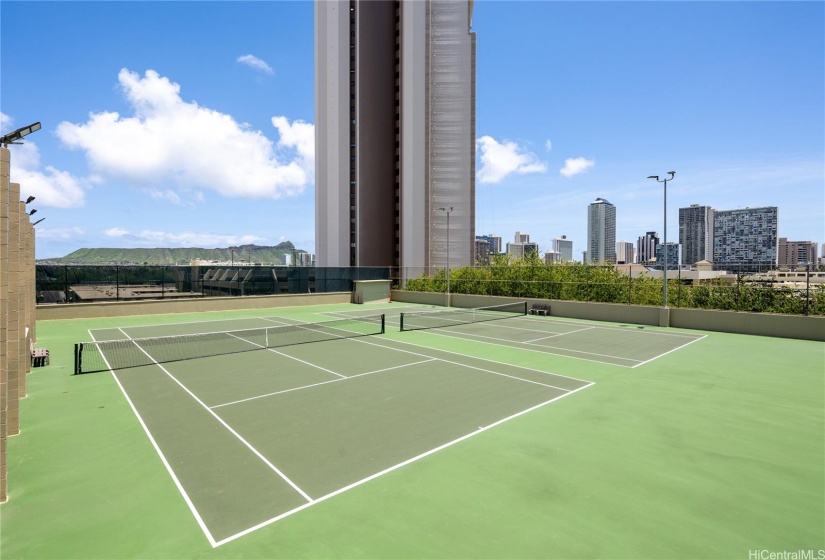 Two excellently maintained tennis courts for your enjoyment.