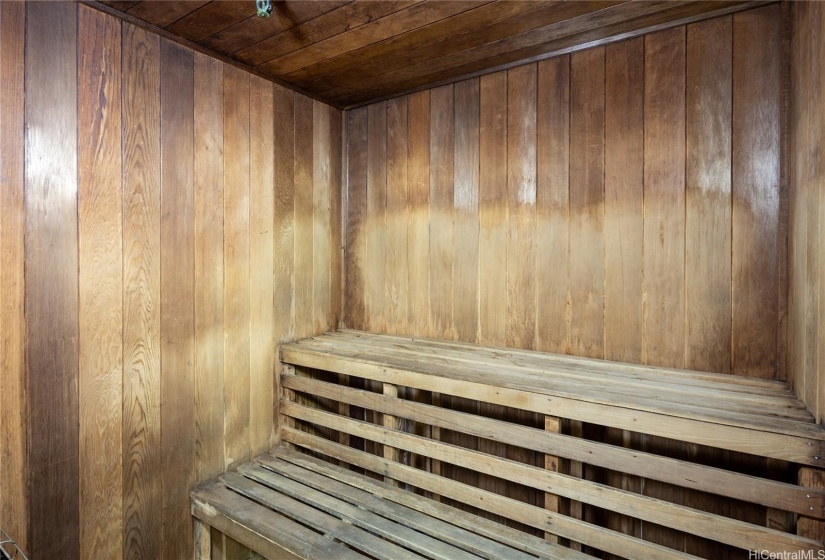 Saunas in each recreation deck bathroom/changing/shower room.