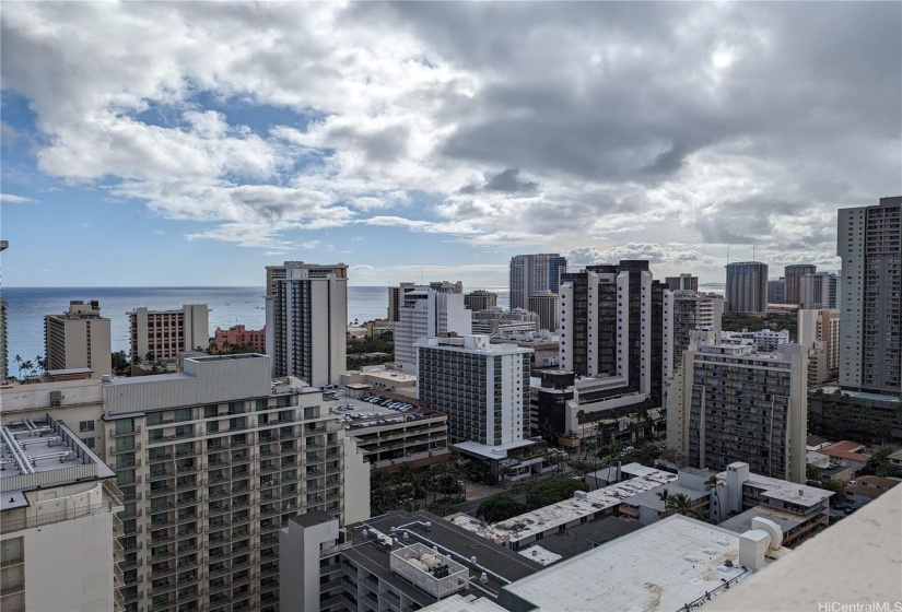 View of the ocean from the recreational deck