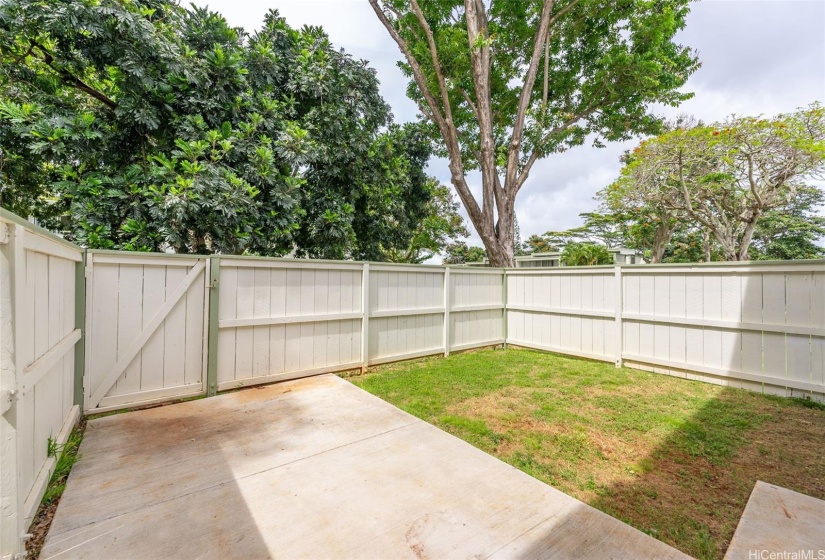 fenced in yard space