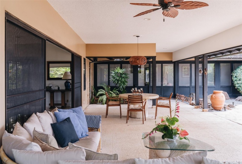 Enjoy the breeze and the views on the spacious lanai.