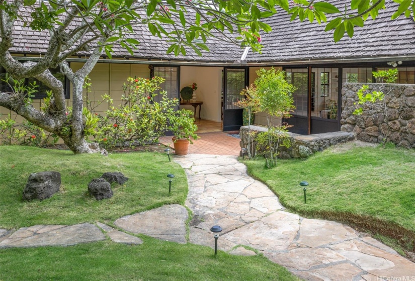 Enchanting entrance to the home.