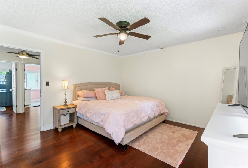 Primary bedroom with large closet and lanai access