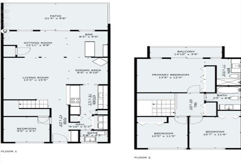 Floor plan with 4 bedrooms, 2 bathrooms and tons of storage.