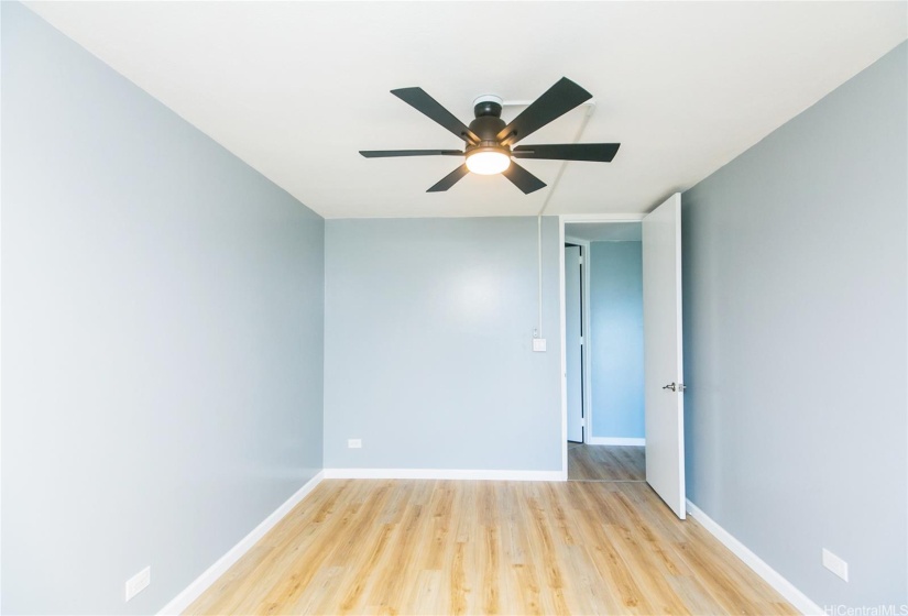 Bedroom - new vinyl plank floors, new paint