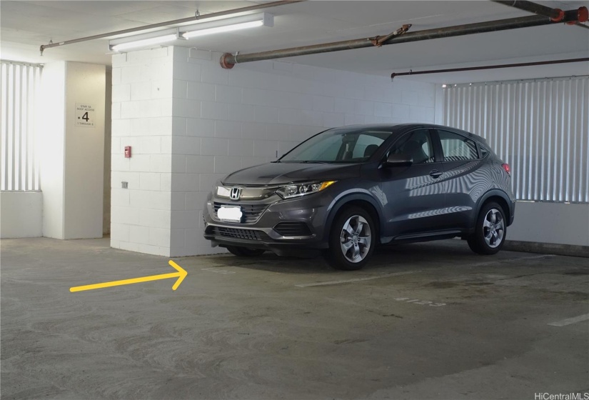 This unit comes with one corner parking stall.