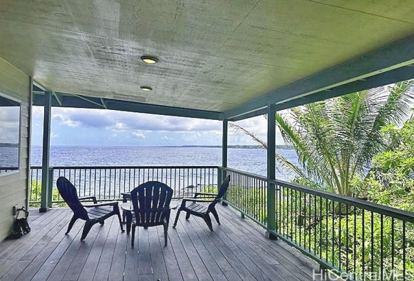 Looking out the lanai from the upstairs dining area, 15-857 Paradise Ala Kai Drive...