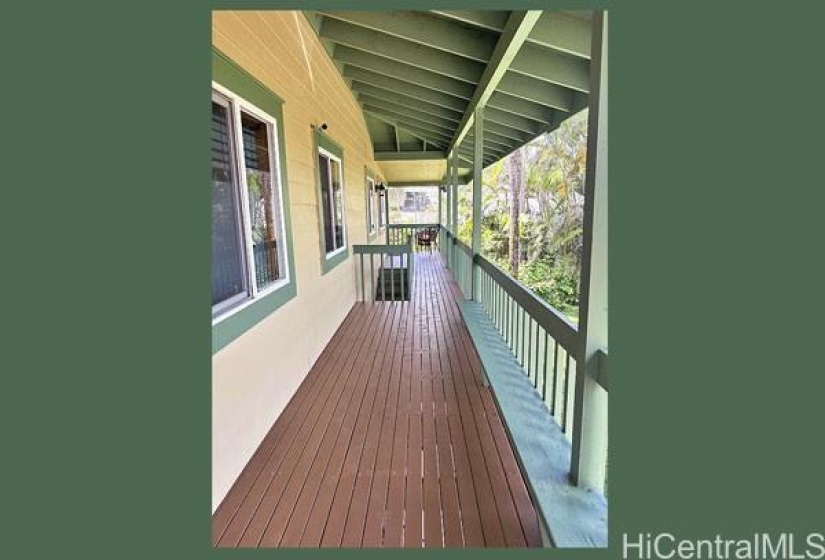 Front lanai with front door and exterior access to the primary bedroom, 15-857 Paradise Ala Kai Drive...