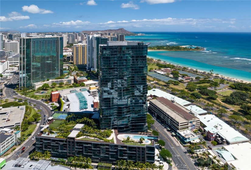 Iconic Anaha Bldg with featured glass-bottom pool on 7th floor oversized amenity deck