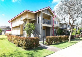 ENHANCED - front yard entrance and 2nd floor balcony