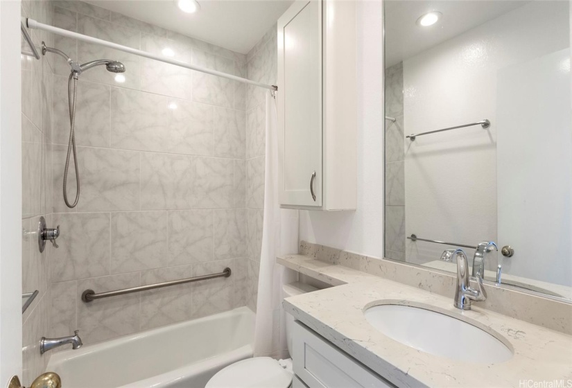 Hallway Full Bathroom with Tub and Shower