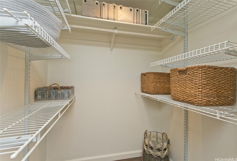 Generous walk-in closet for your storage needs.