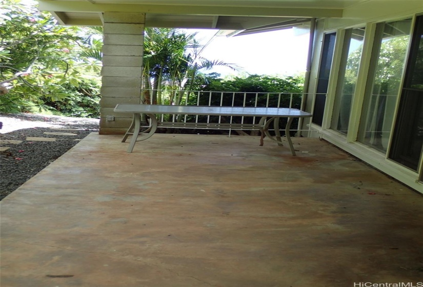 Patio off of living room