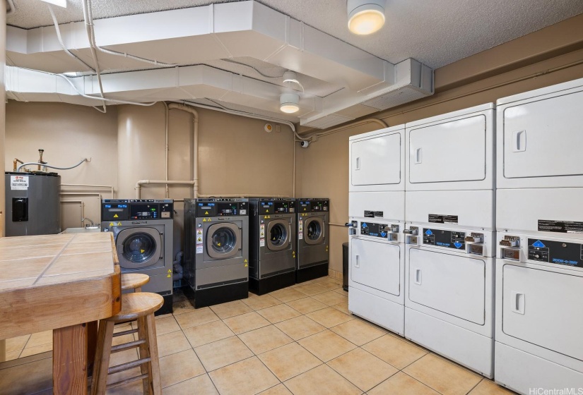 Community laundry is on the first floor.