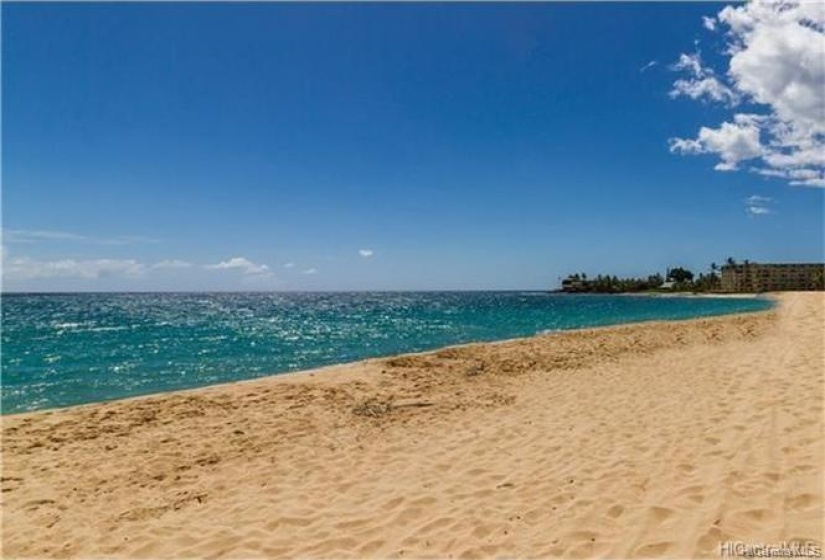 Makaha Beach...just a couple minute drive down Kili Drive from the Makaha Valley Towers.There is also a public golf course a couple minutes away from the Towers!