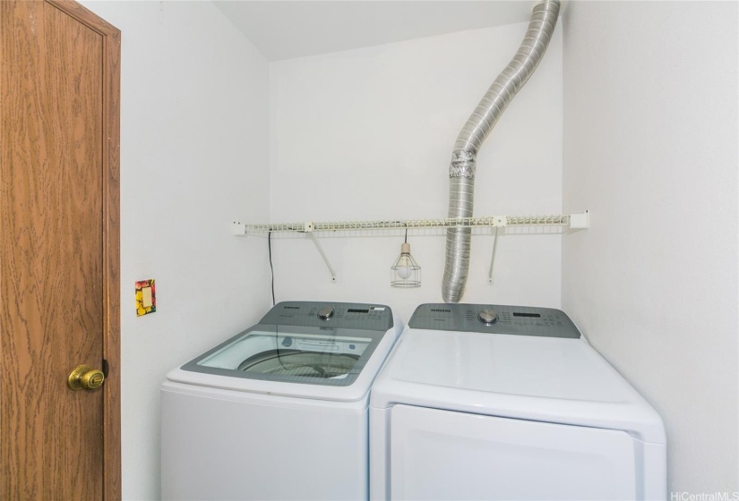 2nd Floor laundry room located in half bath