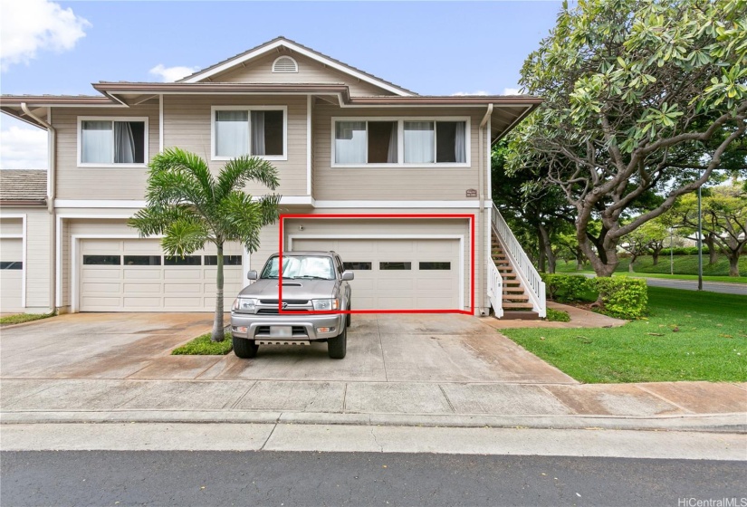 2 car driveway & 2 car garage