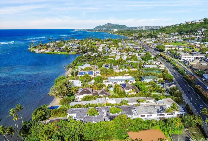 Aerial view of property, toward Diamond Head