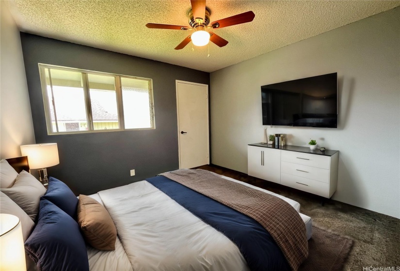 virtually staged second bedroom