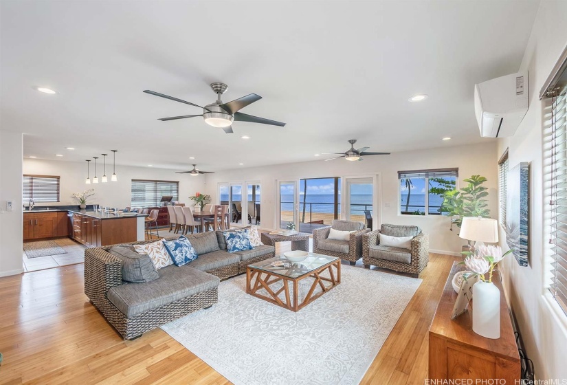 Upstairs Main Living Area w/Amazing Ocean Views...Enhanced Image