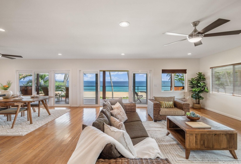 Upstairs Main Living Area With Beautiful Ocean Views