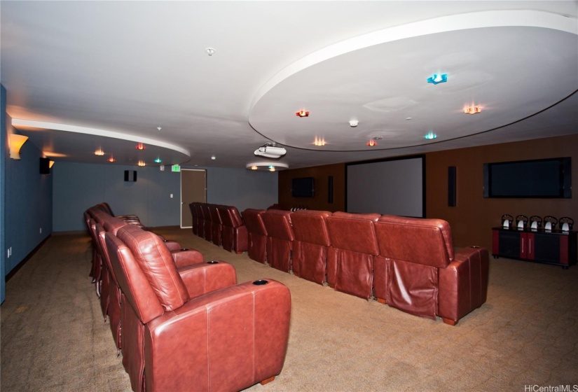 State of the art movie theater with luxurious, reclining seats!