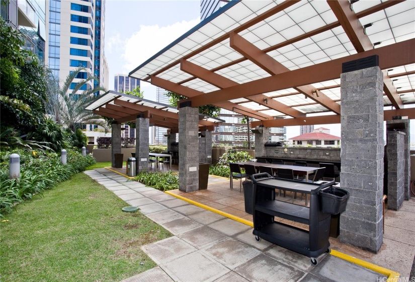 Make use of these bbq cabanas as an additional dining space to enjoy and entertain!