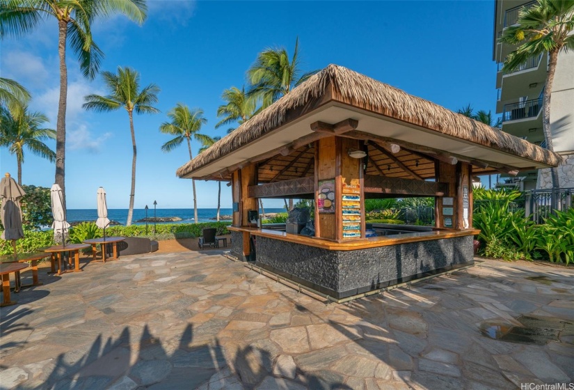 Makai Hale Pool Bar overlooking the lagoon