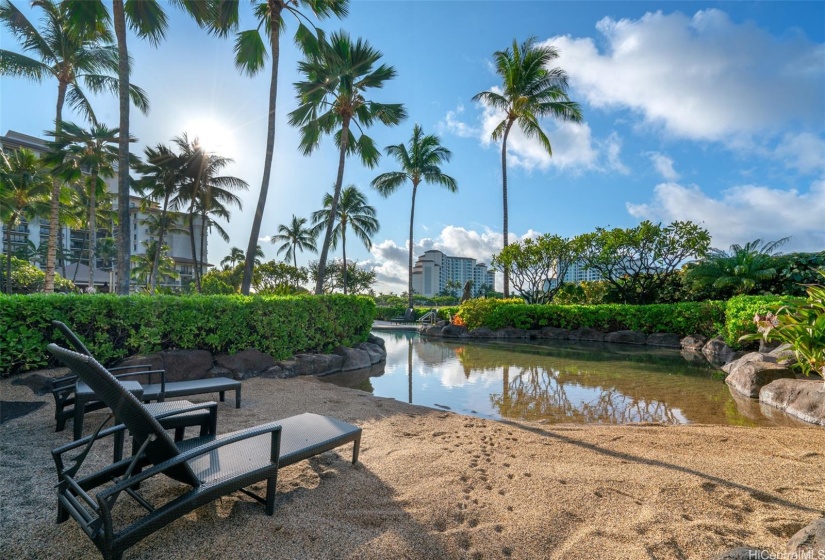 Sandy-bottom section of the Lagoon pool