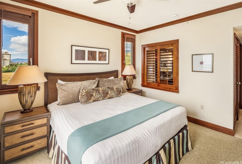 Primary bedroom with attached bathroom