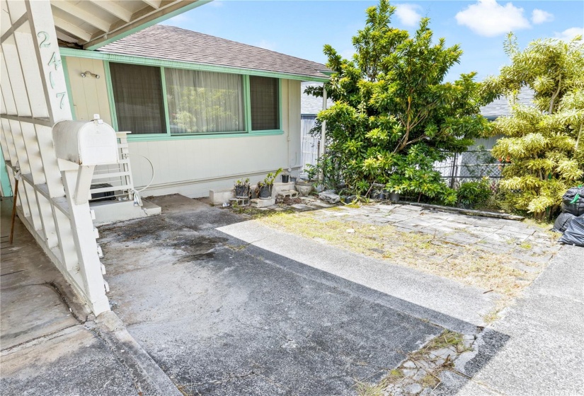 Two additional parking to right of carport