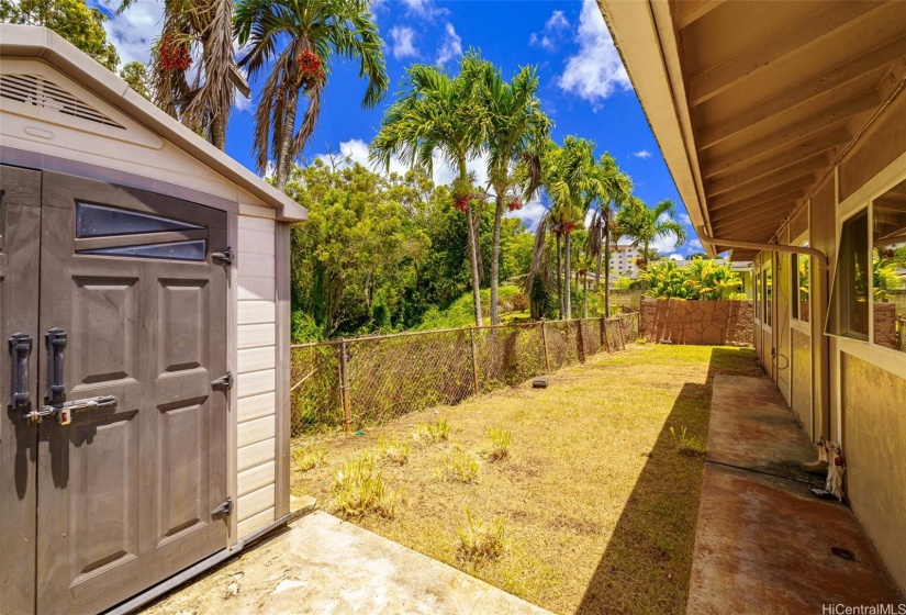 Back yard area.