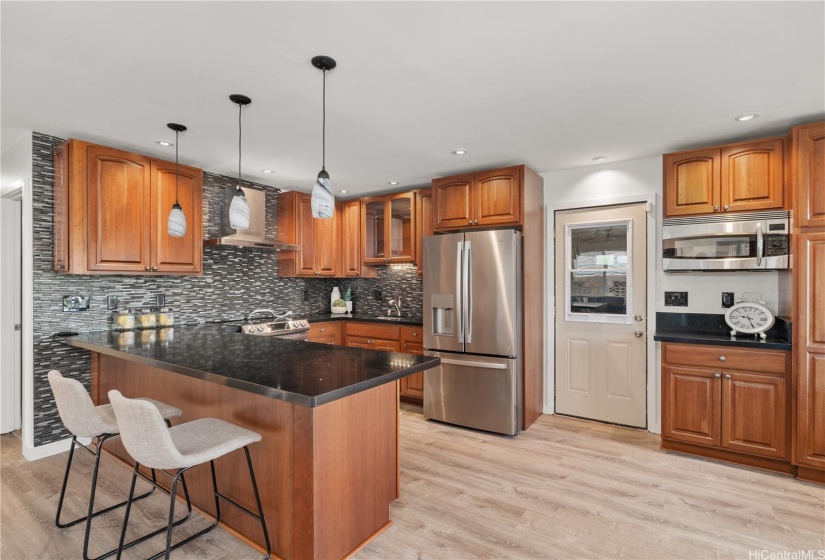 Open kitchen area.