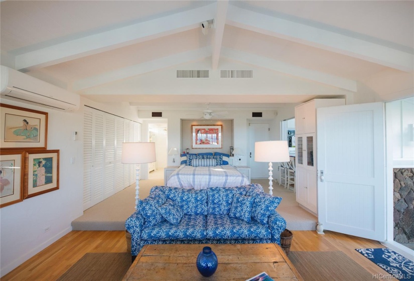 Guest cottage living room and bedroom area , This is where it all got started for Tom Selleck