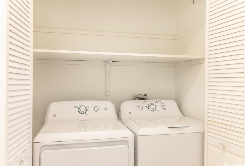 Full washer and dryer in the unit.