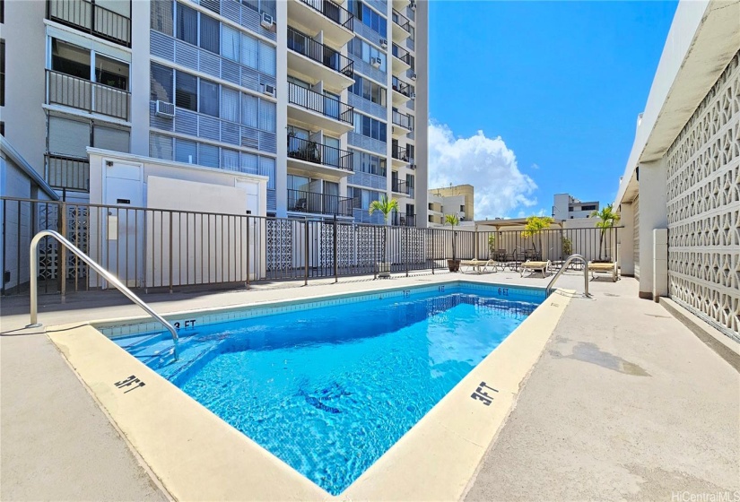 Enjoy jumping into the refreshing pool located on the 5th floor.