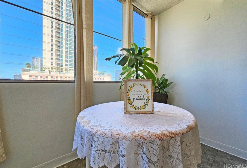 Bright dining area