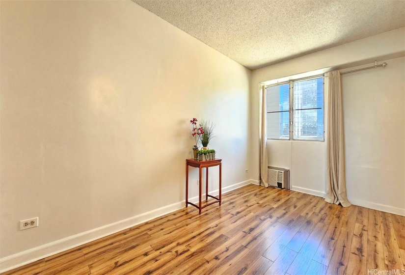 Bedroom with window A/C.