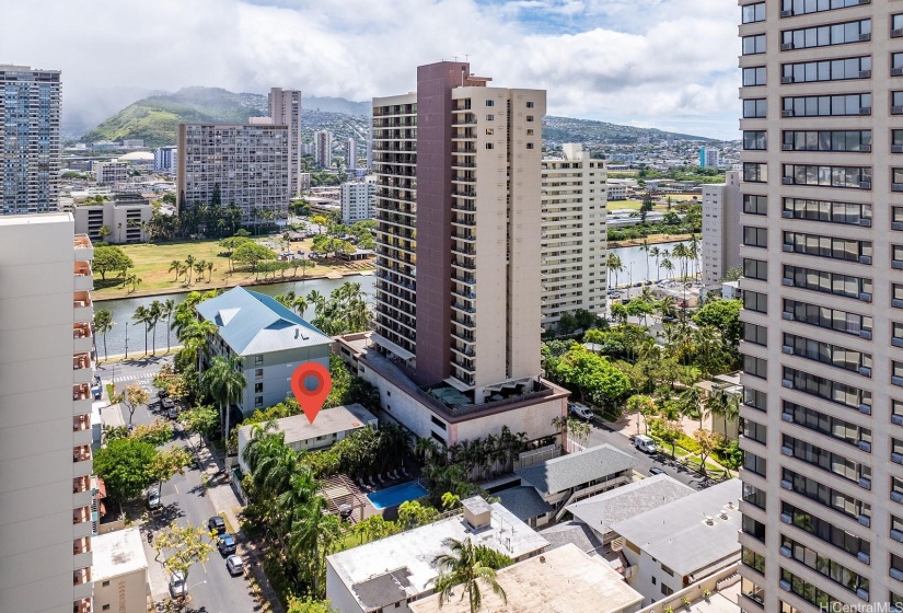 Waikiki Location adjacent to hotel