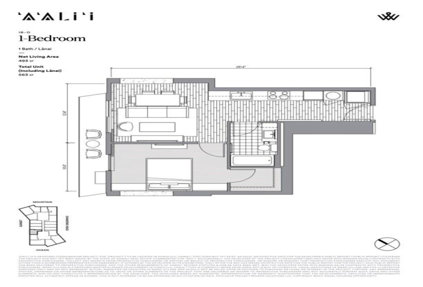 Floor plan of #3605