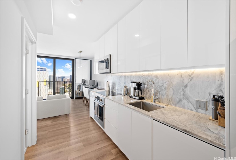 Another angle of the kitchen from the entrance.