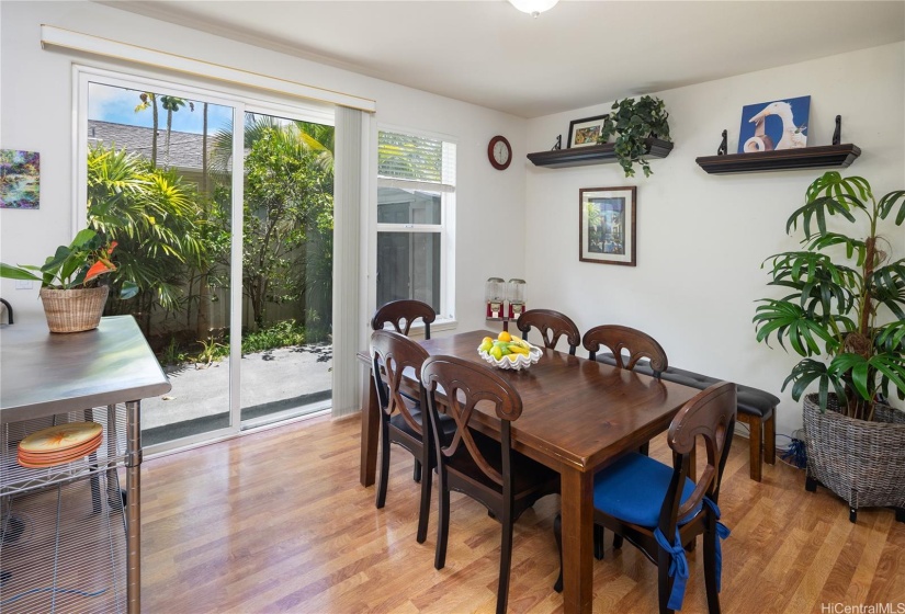 Dining area & Second access to patio/garden.