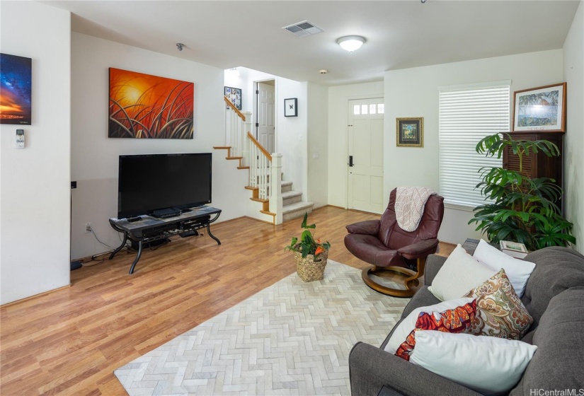 Looking toward stairwell and Half Bath.