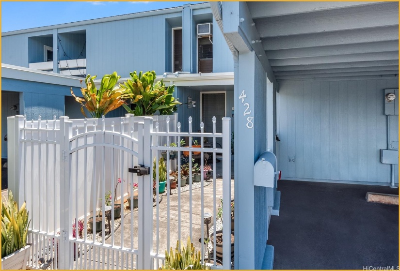 Front of the Home Highlighting the New Gate