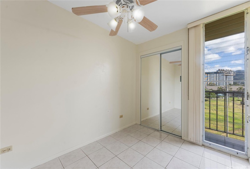 Bedroom #2 with mirrored closets