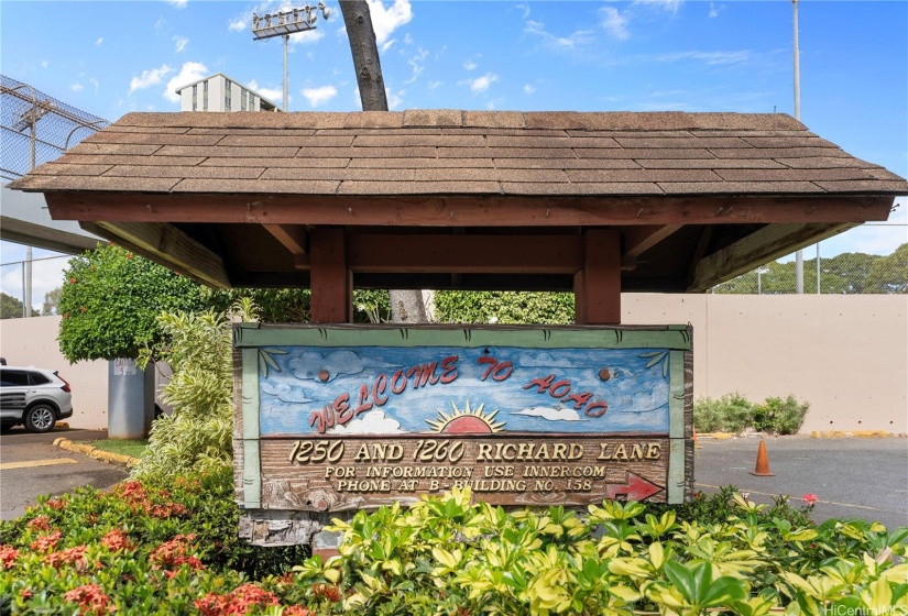 Outdoor signage of the building