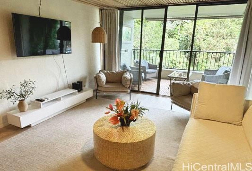 Looking from the kitchen towards the lanai...1875 KALANIANAOLE AVE, #311