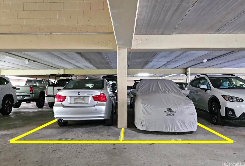 2 side by side parking stalls.