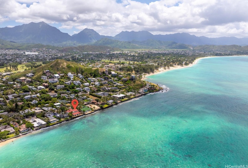 Just a quarter mile to putting your toes in the sands of Kailua Beach, or 400 feet to the sands of Lanikai Beach!  Not to mention just 2 blocks away from Mid-Pacific Country Club.