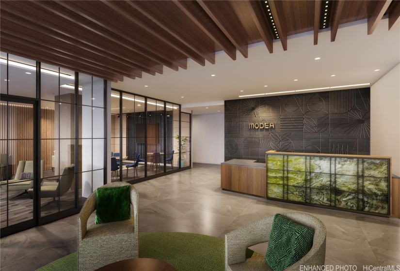 Residential Lobby - Enhanced Artistic Rendering